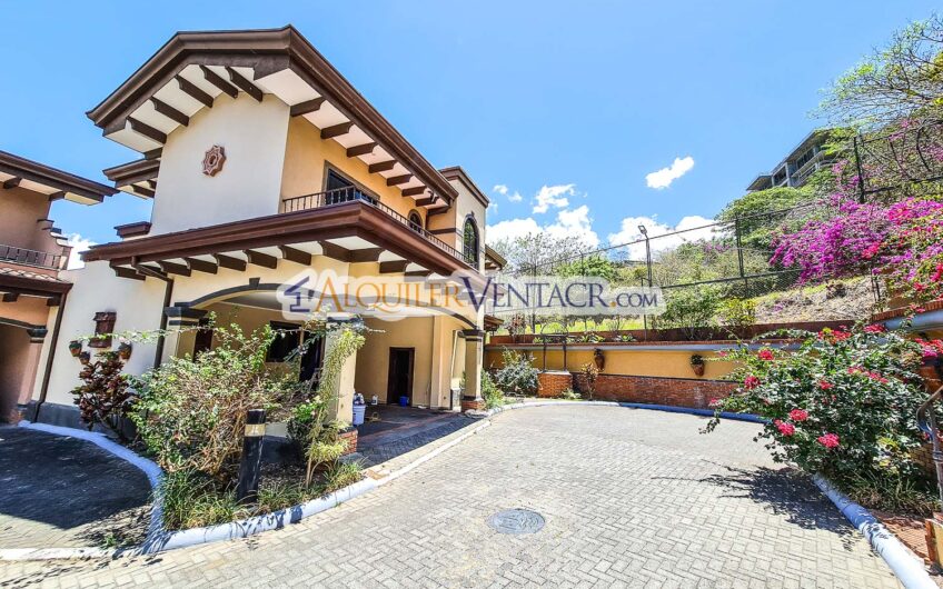 Condo amueblado de 4 habit. + de servicio en Jaboncillos Escazú