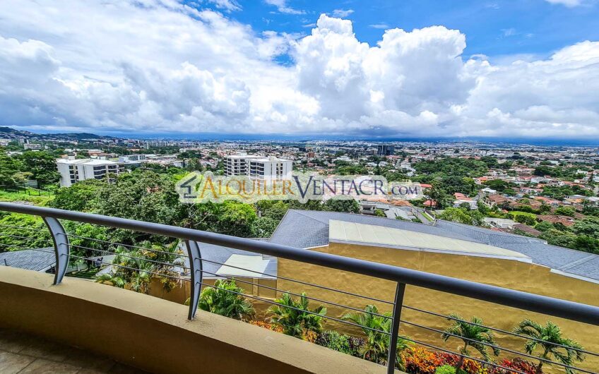 Apartamento amueblado de 3 habit. con vista en San Rafael Escazú